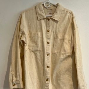 Light Yellow cotton button up shirt
